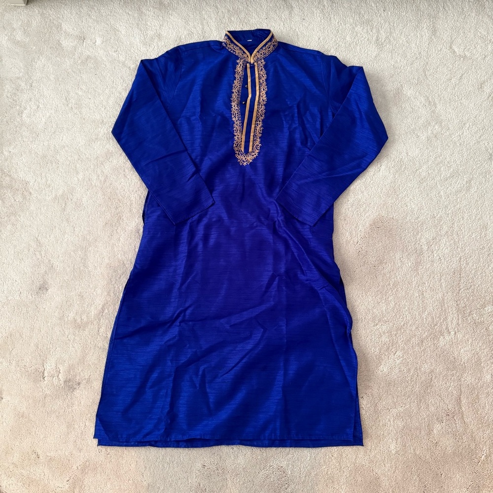 Royal Blue Embroidered Kurta